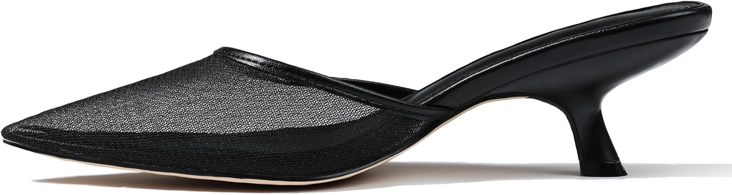 CELNEPHO Women Closed Toe Heels - Comfortable Slip On Design