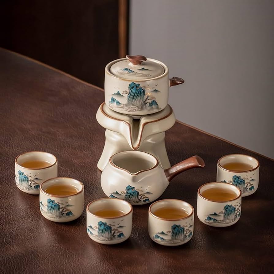 中国茶器 3点セット 山水画 中国茶器 3点セット 山水画