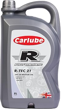 Carlube Triple R 5W-30 ACEA C3, API SP Fully Synthetic Engine Oil R-TEC 21 5L