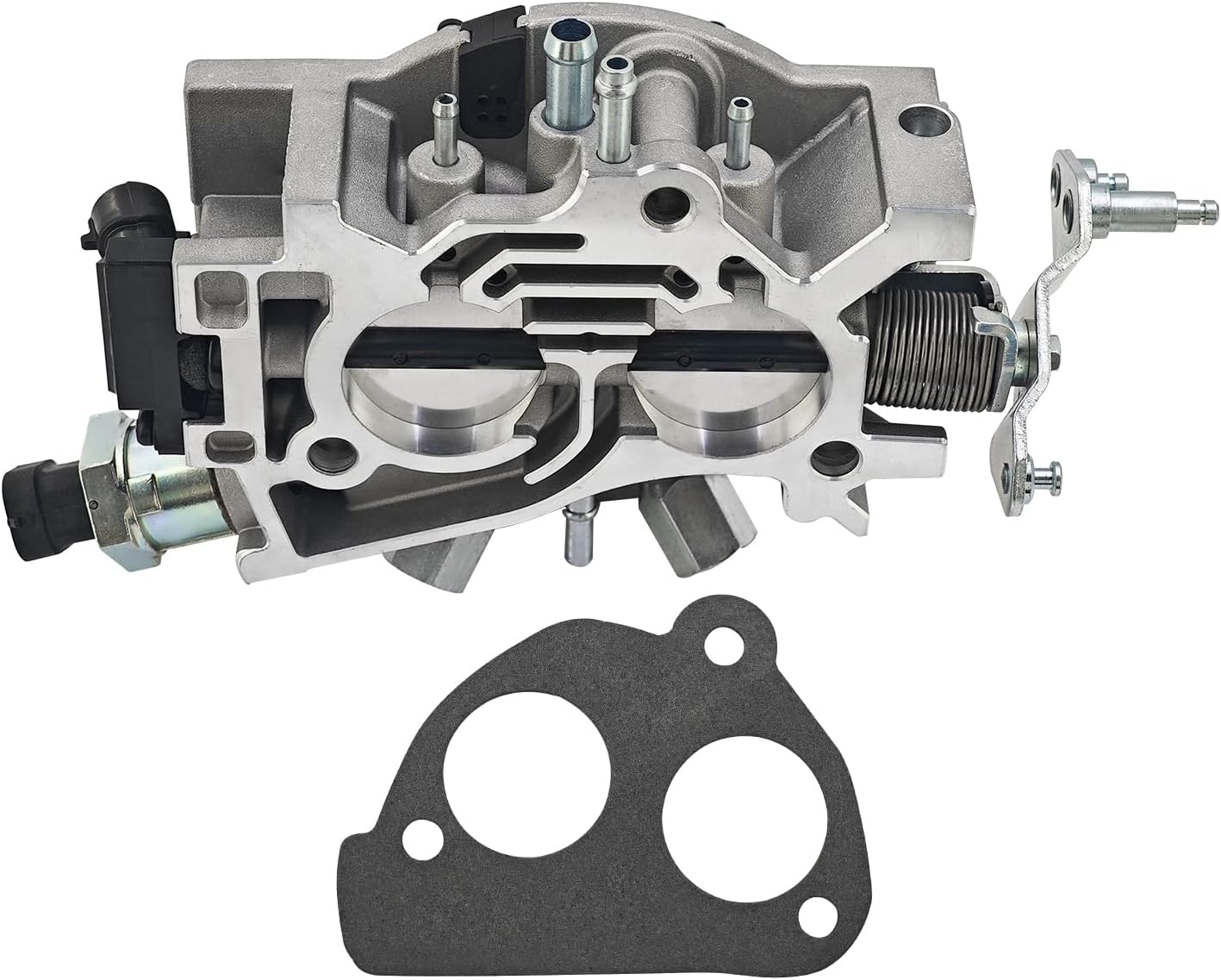 17093030 Throttle Body Assembly Compatible with GMC and for Chevy 5.7L Engine V8 1993-1995 Fuel Regulator&Fuel Injector # 5235206 17087020