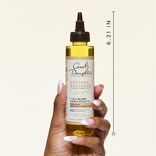 Miniatura 2 de CAROLS DAUGHTER GODDESS STRENGTH - Mezcla de 7 aceites para cuero cabelludo y cabello con aceite de ricino y aceite de semillas negras para cabello