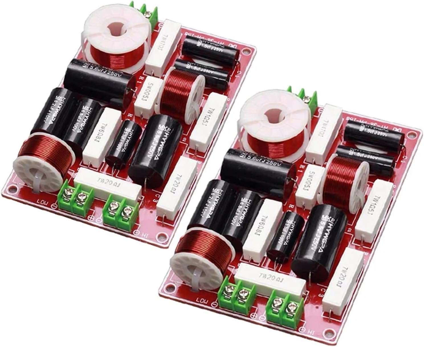 2PCS 2 Way 250W Speaker Treble 3200Hz Bass Frequency Divider Home Theater HiFi Stereo DIY Audio Crossover Filters