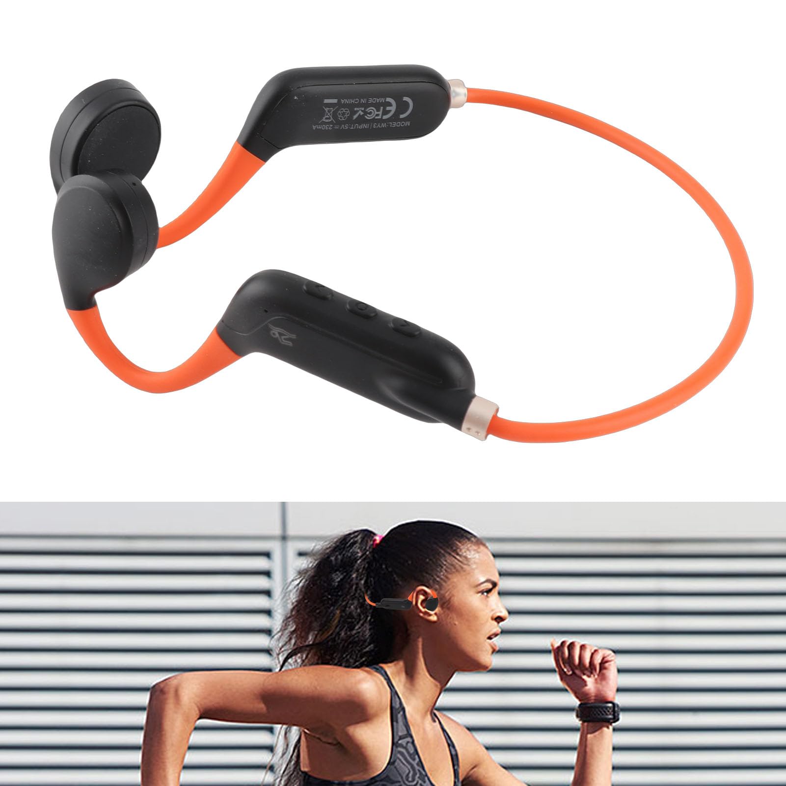 Dpofirs Cuffie Wireless a Conduzione Ossea con Riduzione del Rumore e Amplificazione del Suono del Microfono Design Leggero per gli Spostamenti Quotidiani Modalità di Ascolto Personalizzabili