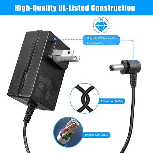 Miniatura 5 de Adaptador de cargador para batería Shark XBAT200, adaptador de repuesto para aspiradora de palo YLS0243A-T288080, 28.8 V0.8 A, certificación UL,