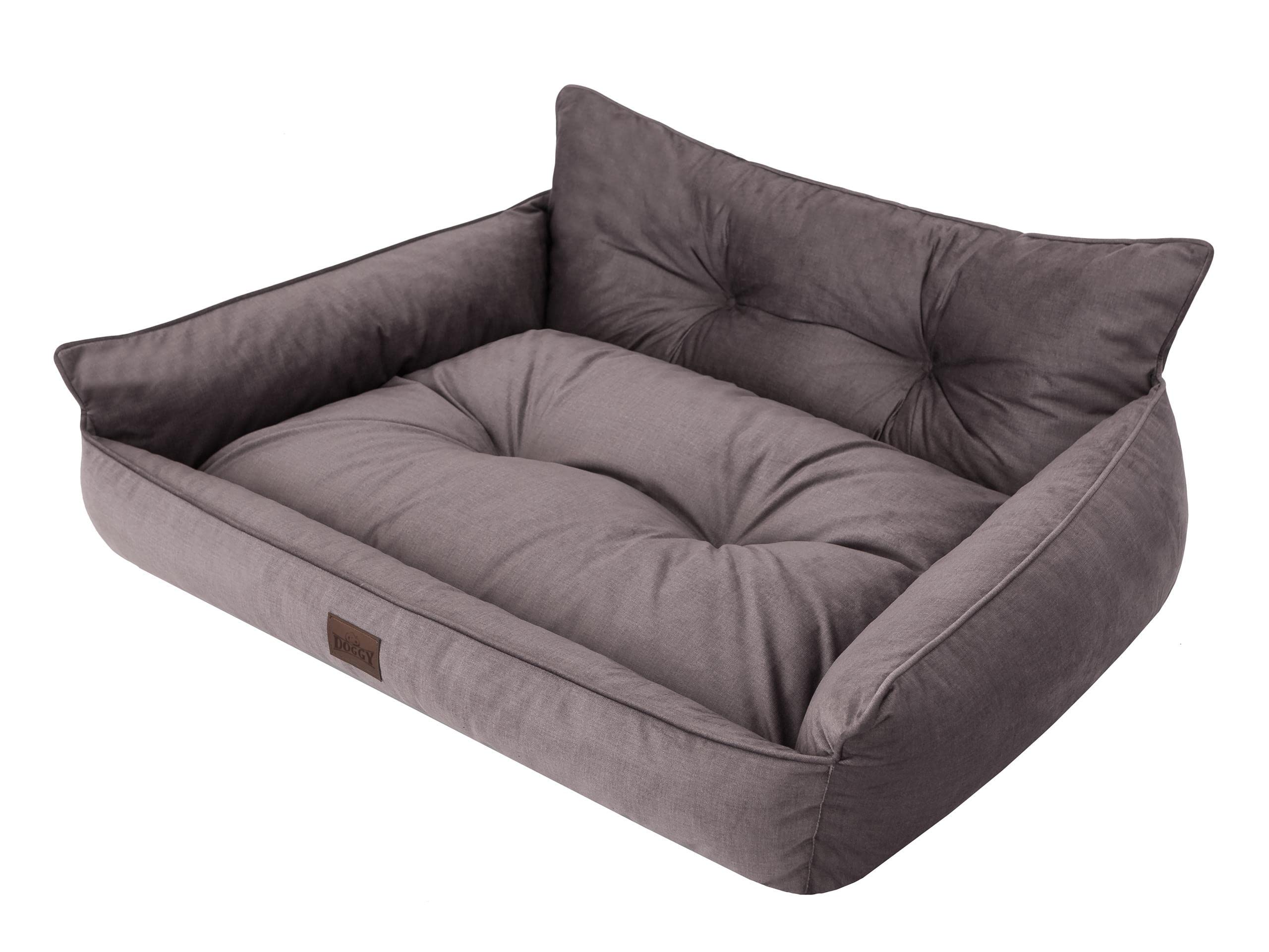 Cama para perros, cama para mascotas, cojín acolchado para perros, cama para perros, colchón para mascotas, sofá para perros, colchón, marrón, XL, 82 x 63 cm
