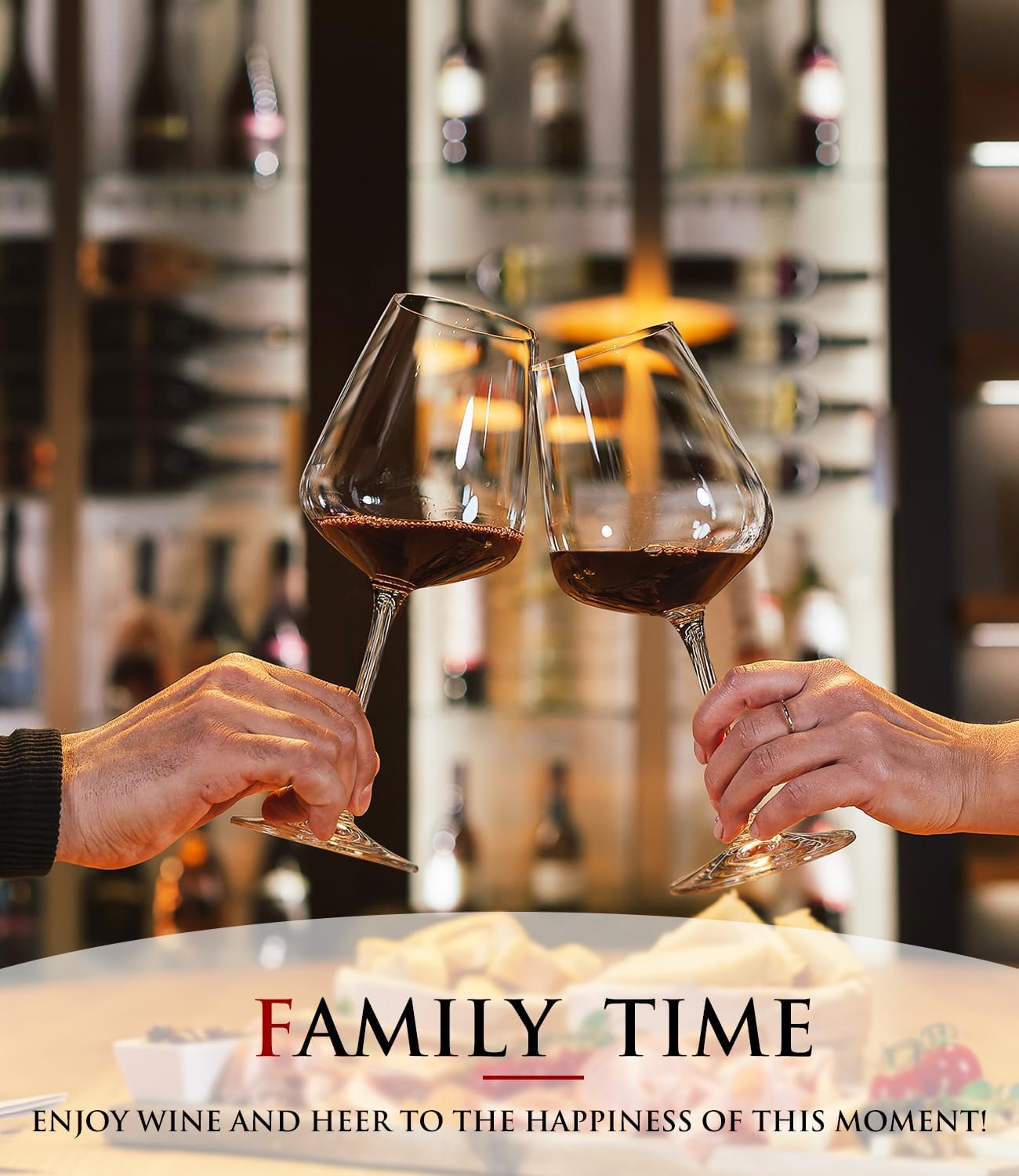 Wine Glasses Set of 4, Crystal Hand Blown Red/White Wine Glass with Stem-17 oz, Dishwasher Safe, Unique Gift for Wedding, Birthday, Anniversaries, Father's Day - Image 3