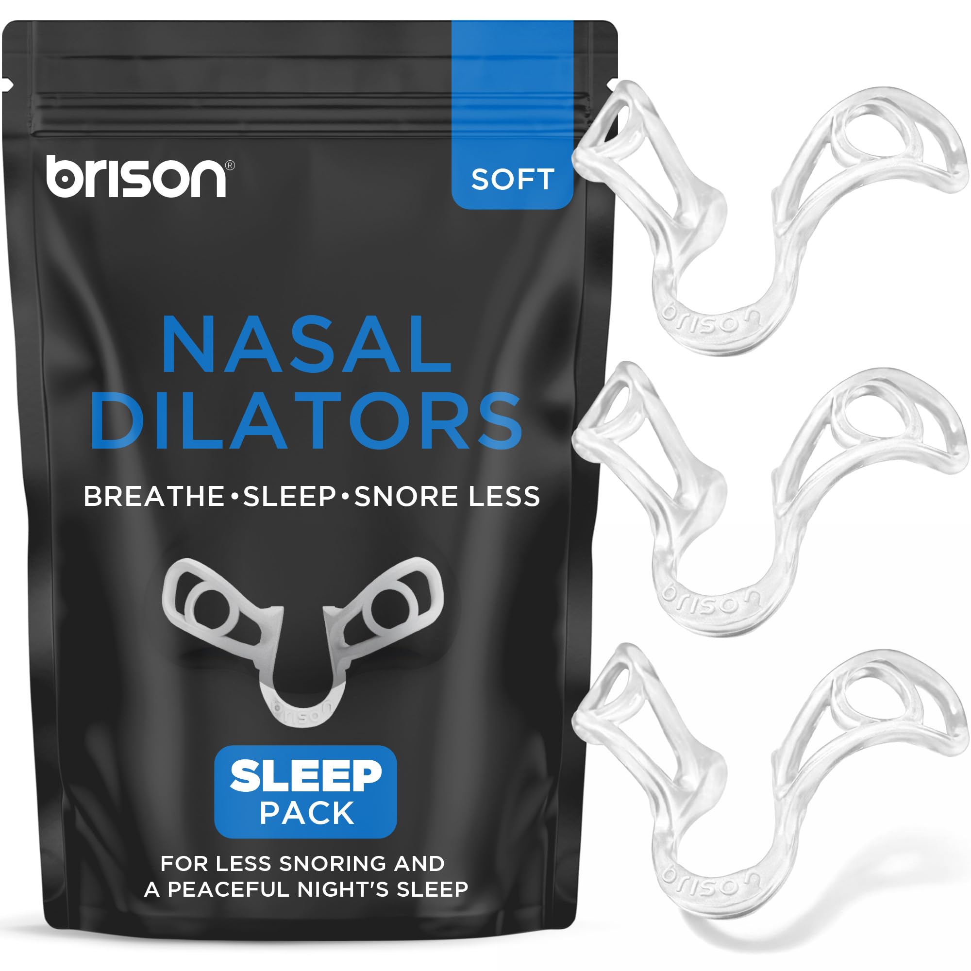 Brison Nasal Dilators for Snoring & Better Sleep, Nostril Opener 3-Pack | Breathing and S…
