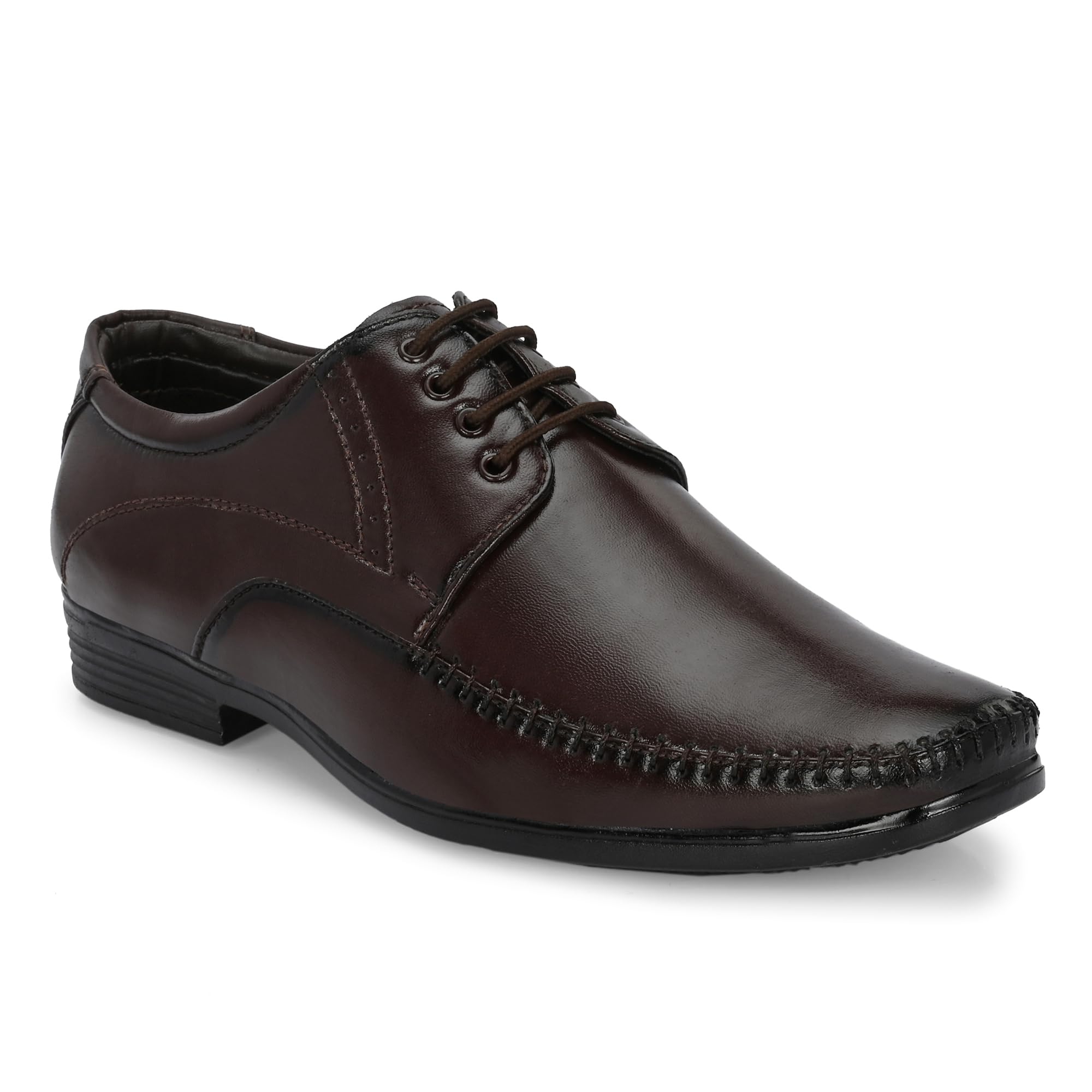 leepeeter Formal Shoe for Men's Comfortable, Shock Absorbant & Slip-Resistant Formal Shoe Brown lace up-picture-29