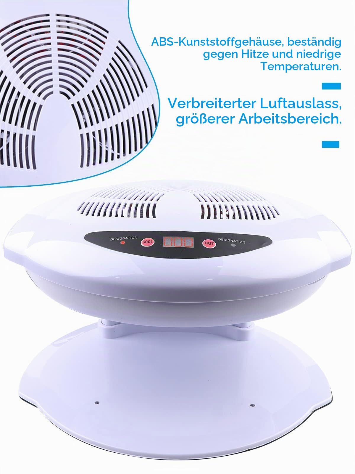 Kalolary Nagellampe, 400 W, Air Nail Dryer, Nageltrockner für Hände und Füße, Nagellack, automatischer Sensor, warm, kühles Breeze, Verwendung zu Hause und im Salon