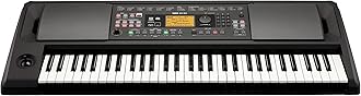 Korg - EK-50L Digital Keyboard with 61 Touch Sensitive Keys - Deluxe Model - Black