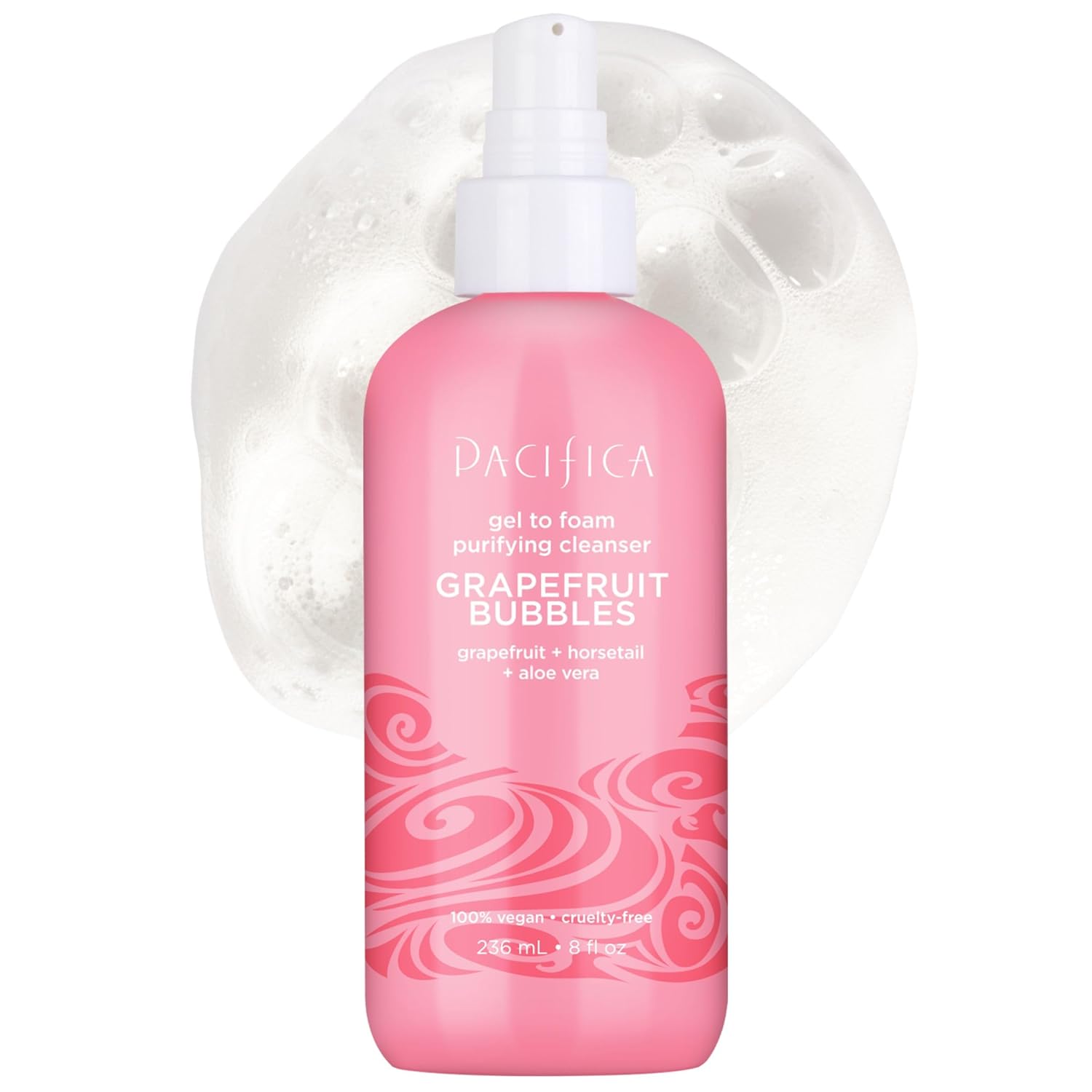 Pacifica Grapefruit Bubbles Gel-to-Foam Cleanser - Gentle Face Wash for Oily & Combination Skin, Helps Remove Excess Oil & Impurities, Helps Brighten, Vegan & Cruelty-Free Formula Dermatologist Tested - Image 2