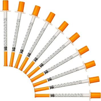 ZVF 100 Pack 1ml 0.3x8mm Plastic Multiple Uses Measuring Tools, Individually Wrapped, Transparent