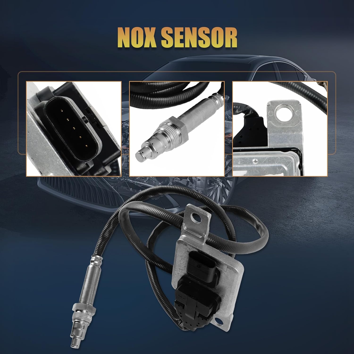 Nox Sensor Nitrogen Oxide Sensor 8K0907807E Fit for 2012-2015 VW Passat 2.0L-L4 A4 S4 A5 S5 Aftermarket Part Replace OE 5WK96688