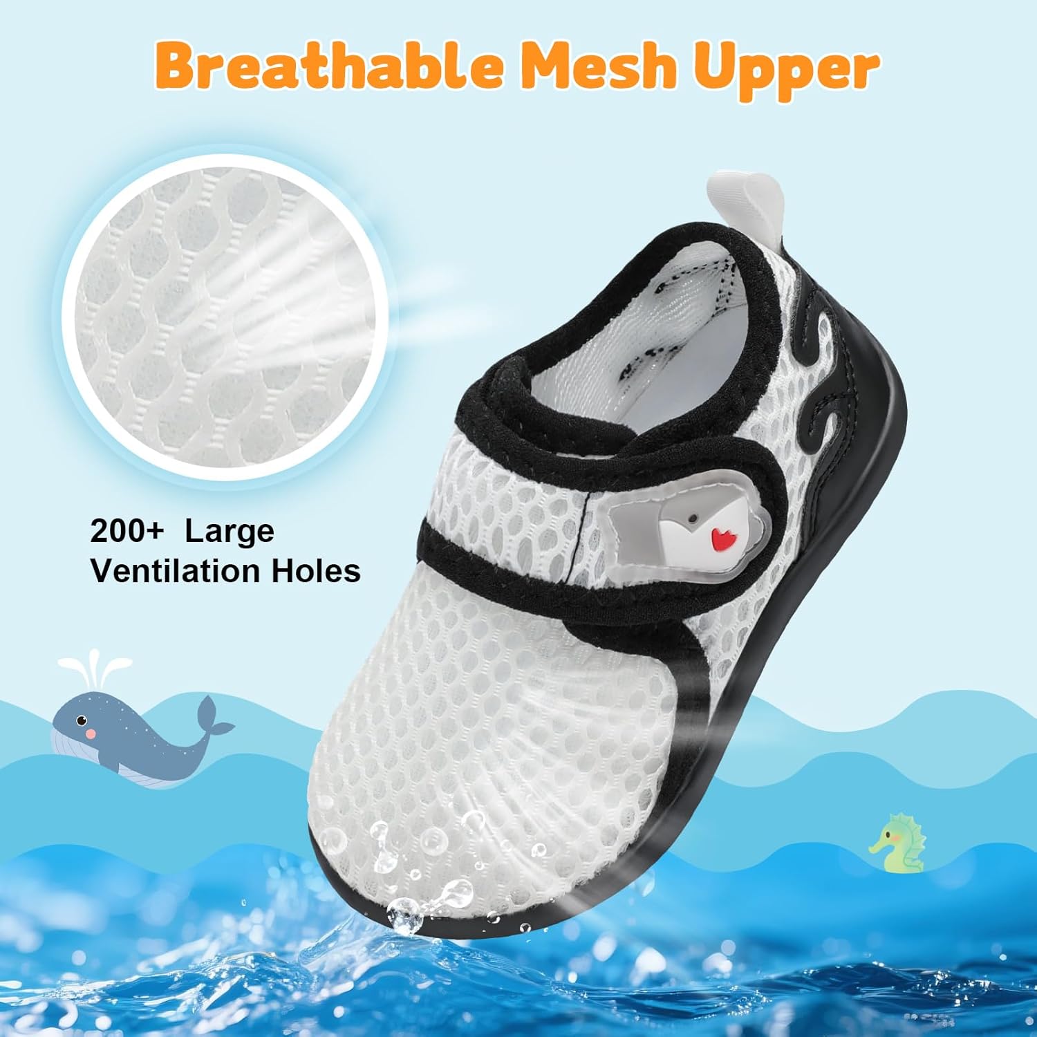 JOINFREE Baby Water Shoes Toddler Boys Girls Sandals Baby Lightweight Beach Swim Pool Shoes Kids Barefoot Quick-Dry Auqa Socks Infant First Walking Shoes - Image 3