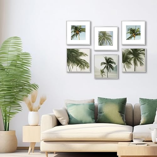 Vista 34 de Golden State Art - Marco de fotos de aluminio satinado clásico de 8 x 10 con alfombrilla de color marfil para fotos de 5 x 7 y cristal real, Dorado