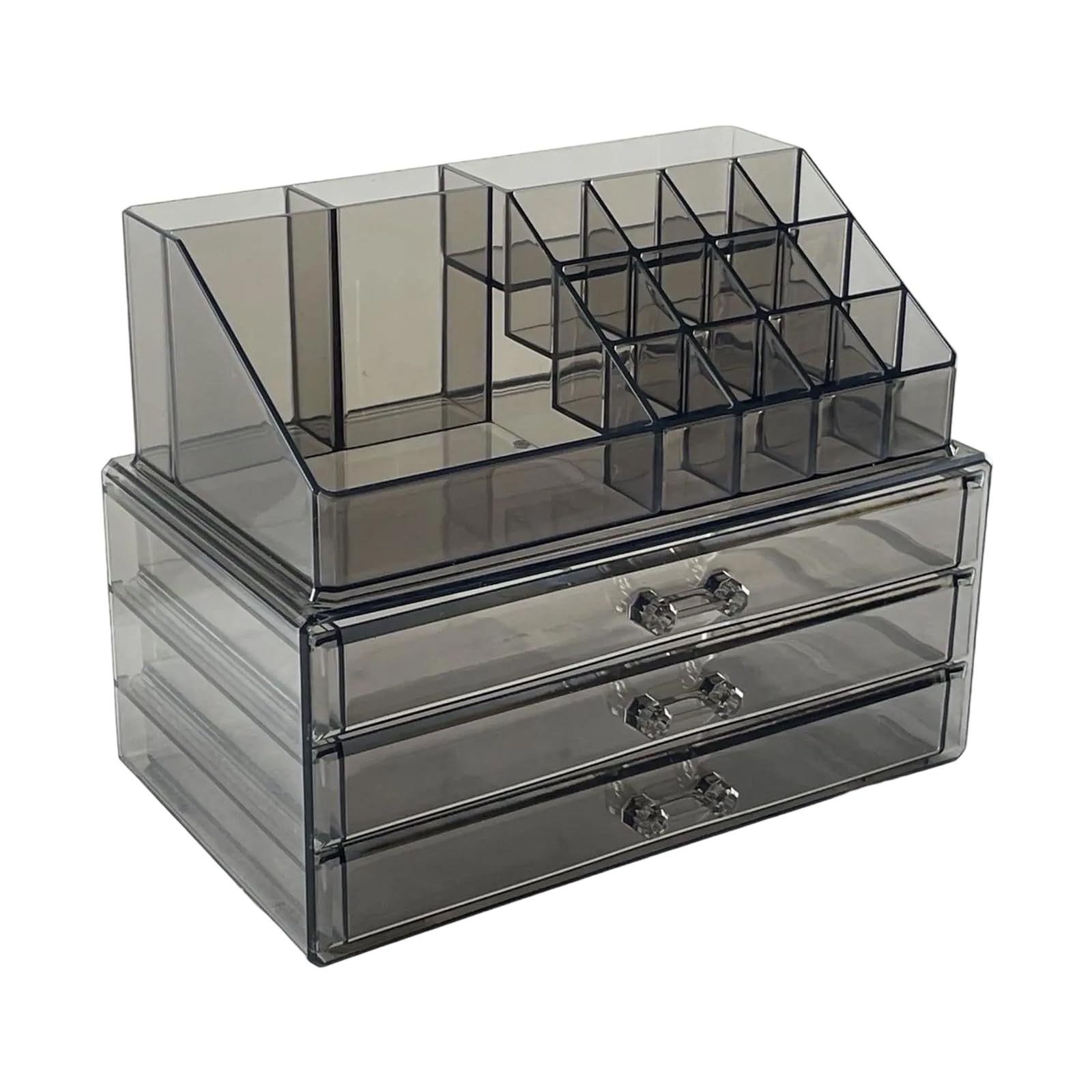 Tsophreniq Makeup Accessories Storage Box Space Saving Jewelry Organiser with Multiple Compartments for Easy Access Acrylic Cosmetic Organiser