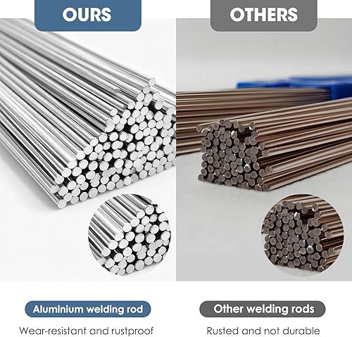 Miniatura 4 de 30 varillas de soldadura de aluminio  Varilla de soldadura universal de baja temperatura de 232 x 13 pulgadas, para aleación de aluminio, aleación