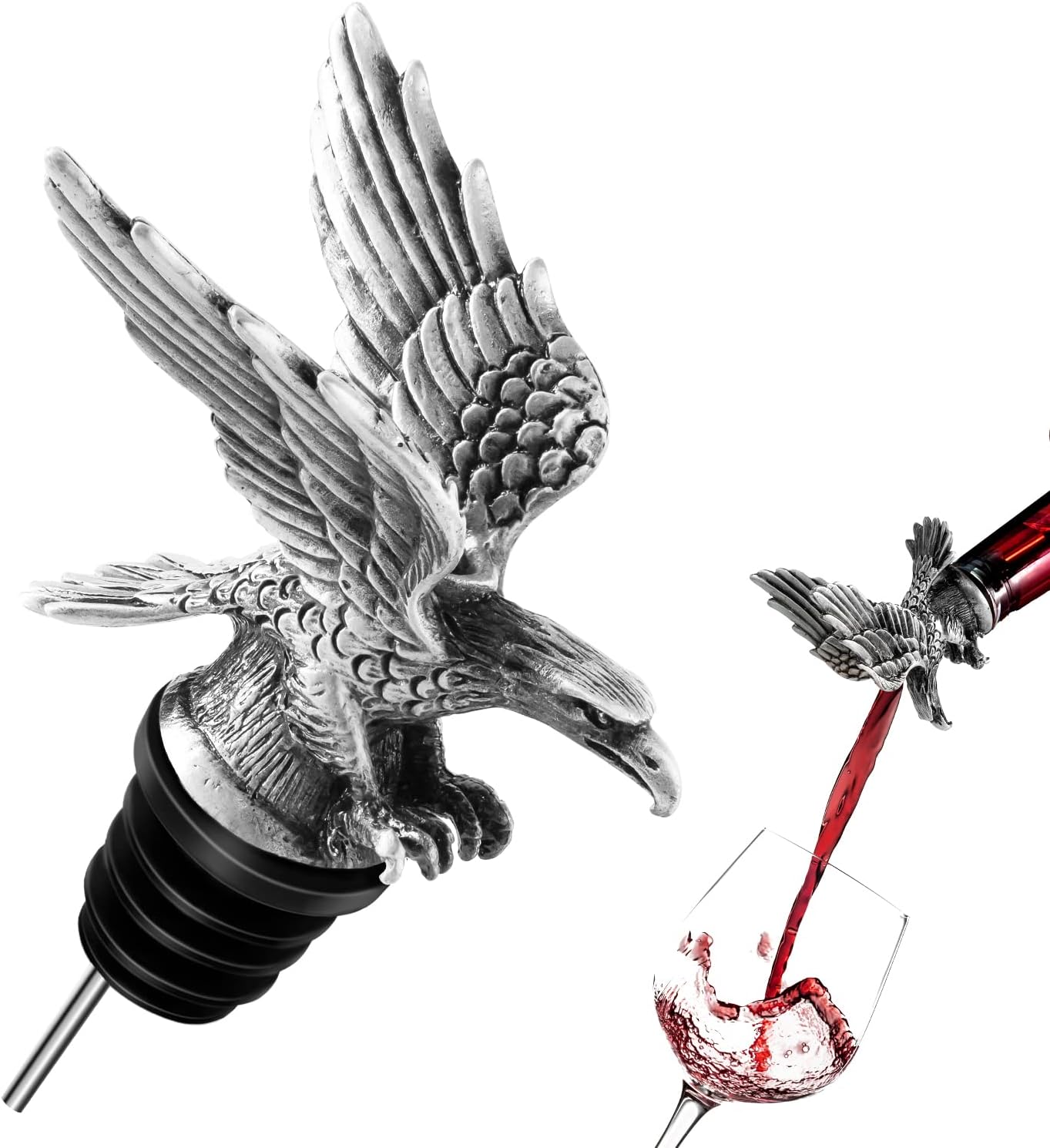 Liquor Bottle Pourers for Alcohol 2 PCS Solid Wood