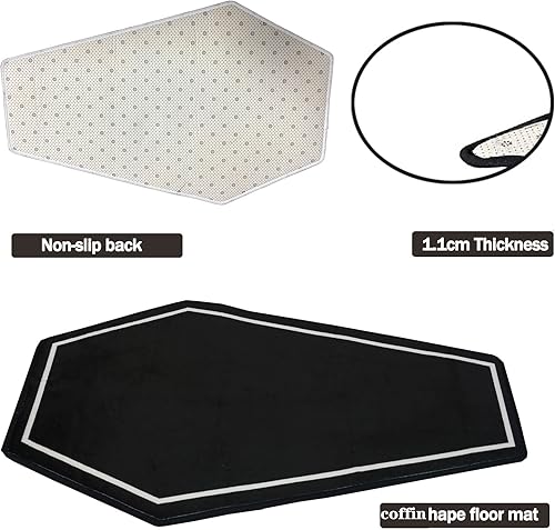 Miniatura 5 de Tapete de baño con forma de ataúd, decoración gótica del hogar, decoración gótica de terror para baño, dormitorio, cocina, tapete de baño sangriento