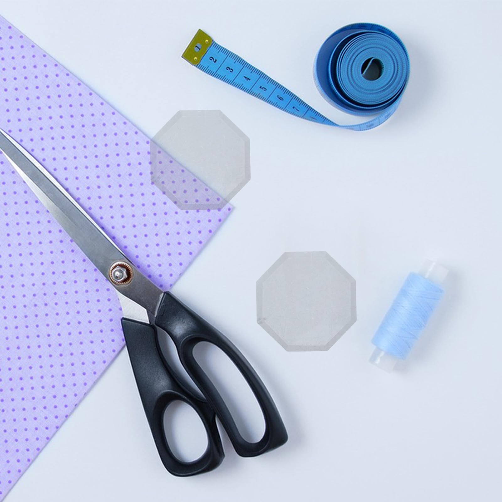 8 Stück Teiliges Durchsichtiger Glas nähgewichte mit Einzigartiger Achteckform für Präzises Zuschneiden von Stoffen und Quilting Mustern Robust Vielseitig für Nähen und Basteln