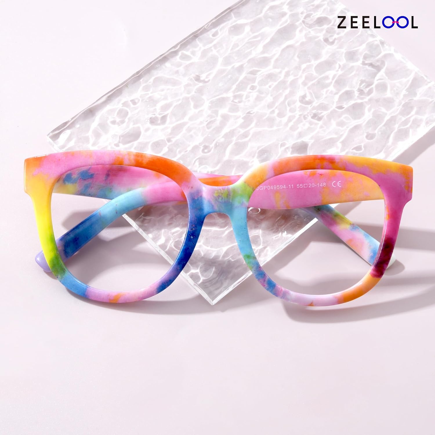 Zeelool Unisex Retro Oversized Square Blue Light Blocking Glasses Harrell ZOP049594 - Image 7