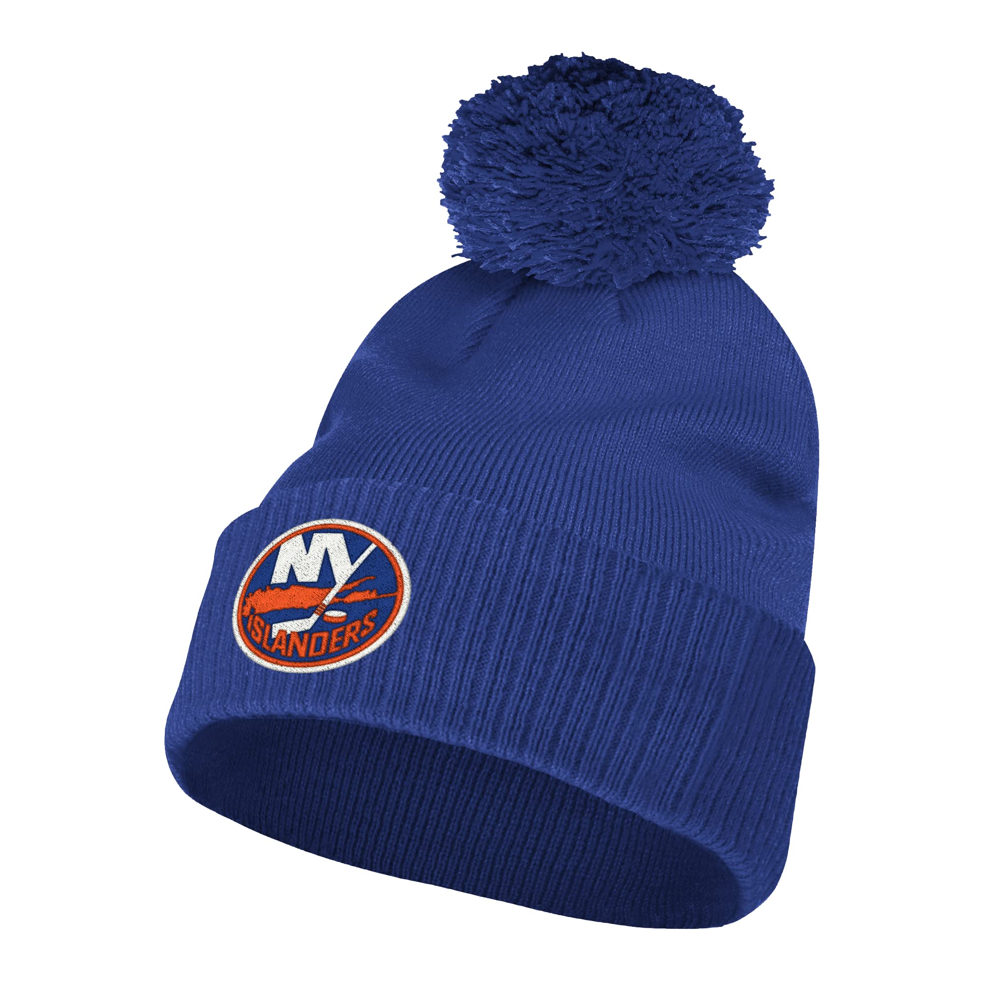 Adidas Men's New York Islanders Royal Blue Nhl Cuffed Pom Hat - Nhl Teams, One Size