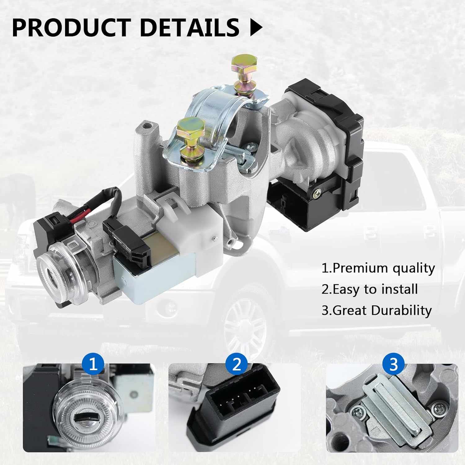 Compatible with Honda HRV HR-V 2016 2017 2018 2019 2020 2021 2022 Ignition Lock Cylinder Assembly (NO TRANSCEIVER) with Two Keys Shells (NO Electronics, ONLY Key Shells) and One Transponder Chip Key