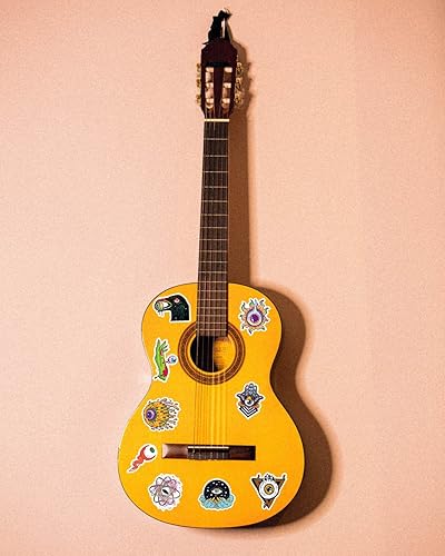 Miniatura 6 de Paquete de 64 calcomanías de globo ocular genial, calcomanías de vinilo de terror de terror de Halloween, calcomanías impermeables para botella de