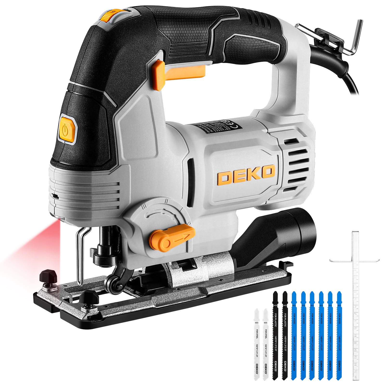 Seghetto Alternativo Elettrico: DEKOPRO 800W Seghetto con Luce LED e Laser