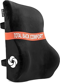 [Mid-Low] Back Support Lumbar Pillow for Office Chair or Car Seat, [HIGH GRADE - MEMORY FOAM], Boost your Back Comfort Zone, Versatile Use Supportive Cushion with Soft Plush Cover