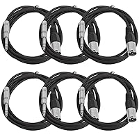 Vista 16 de Seismic Audio SATRXL-M2Purple6 Cables de conexión XLR macho de 2 pies a TRS de 1/4 de pulgada - Púrpura