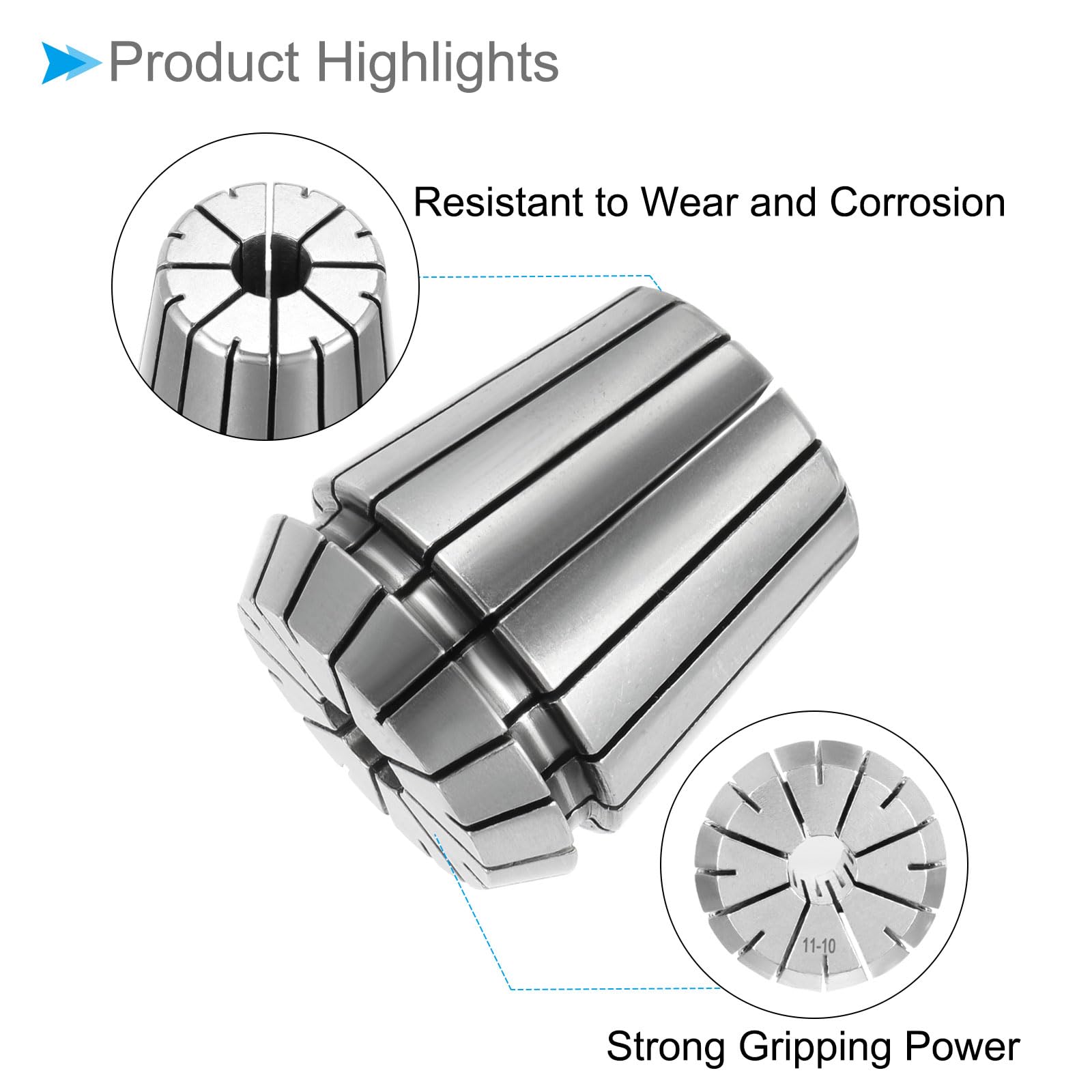 CoCud Spring Collet Chuck, ER-40 Spring Collet 11mm Clamping Diameter, 40Cr Steel Convenient Disassembly Chuck - Image 4