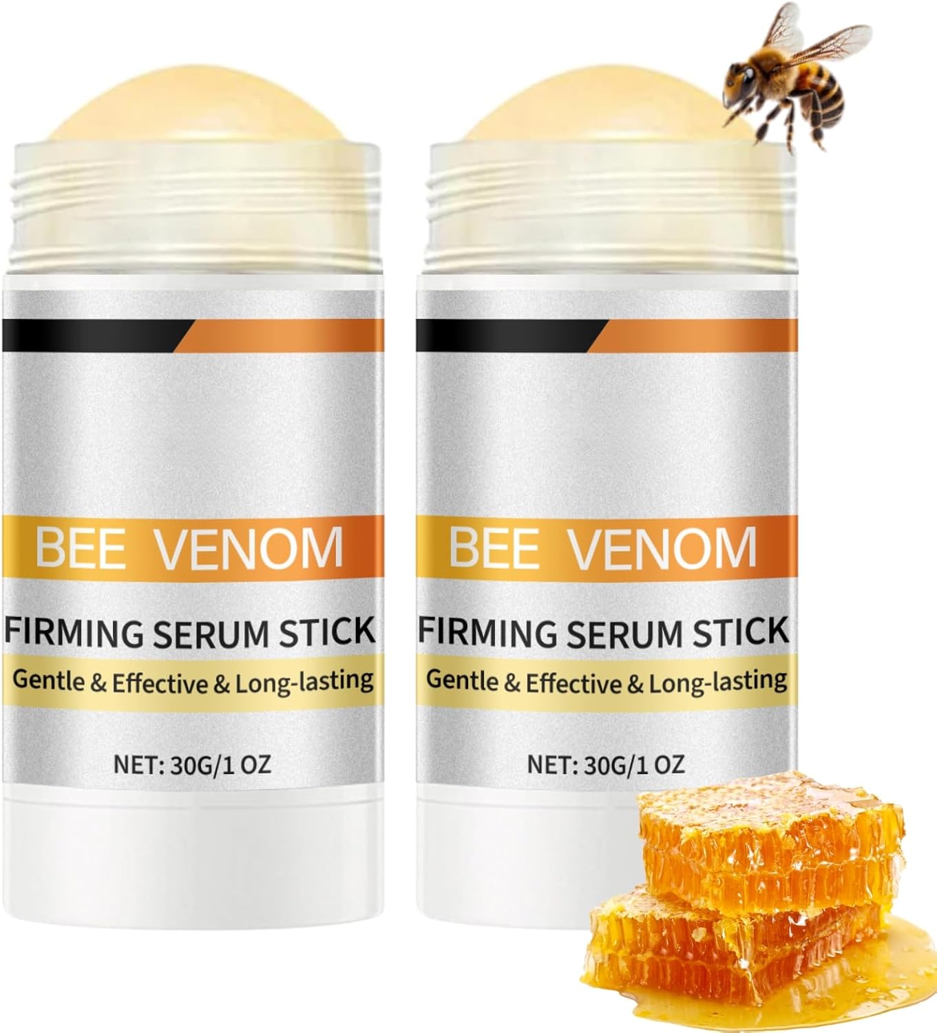 2PCS Boto-x Bee Venom Firming Serum Stick, Bee Venom Face Serum for Body & Face, Gentle Collagen Cream for Tightening & Wrinkle-Reducing, Refines Pores & Anti Aging, Hydrates & Revitalizes Skin