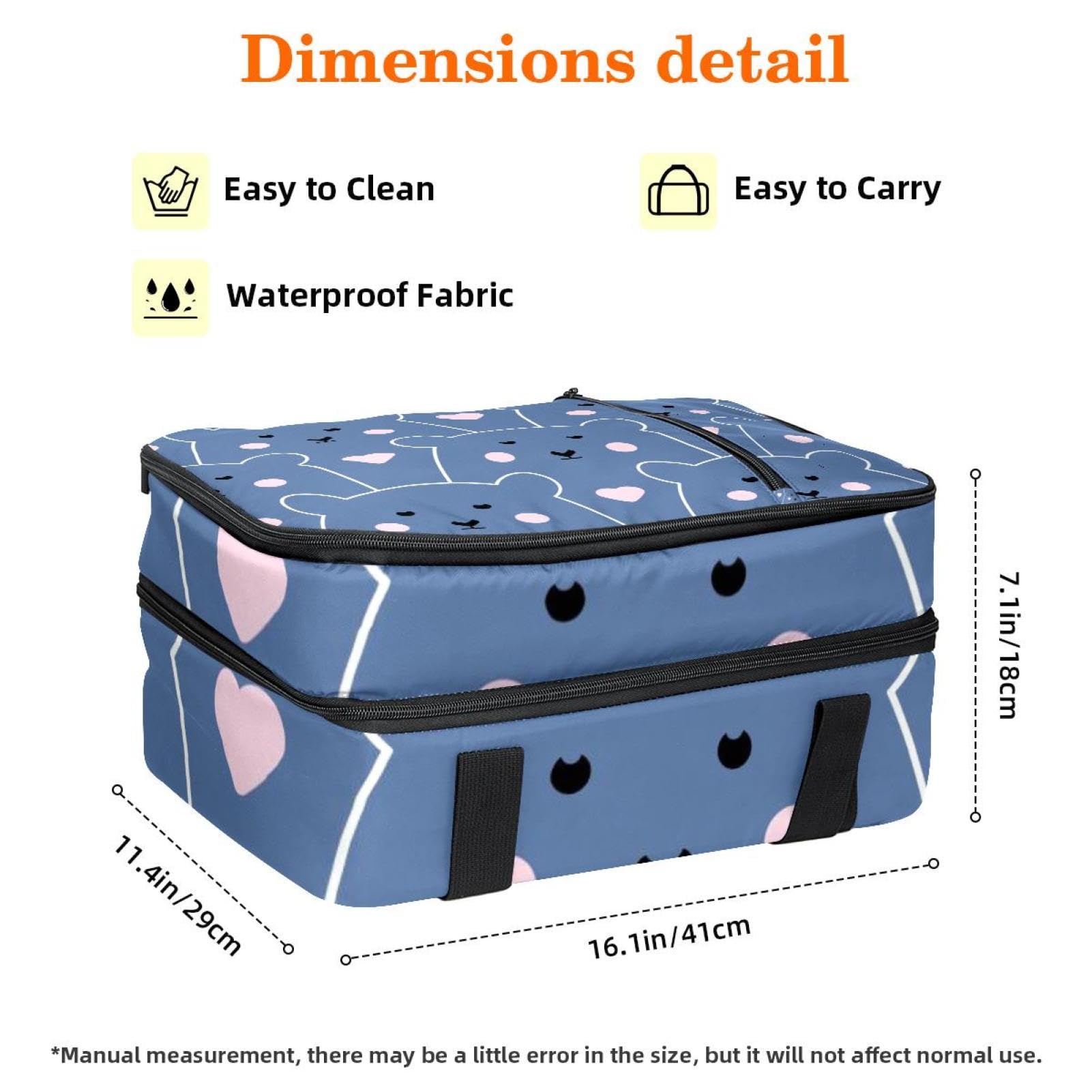 Grand sac à déjeuner isotherme pour homme et femme, double couche, étanche, étanche, réutilisable, sac fourre-tout pour le travail, l'école, le pique-nique, la plage, le camping, les voyages, motif
