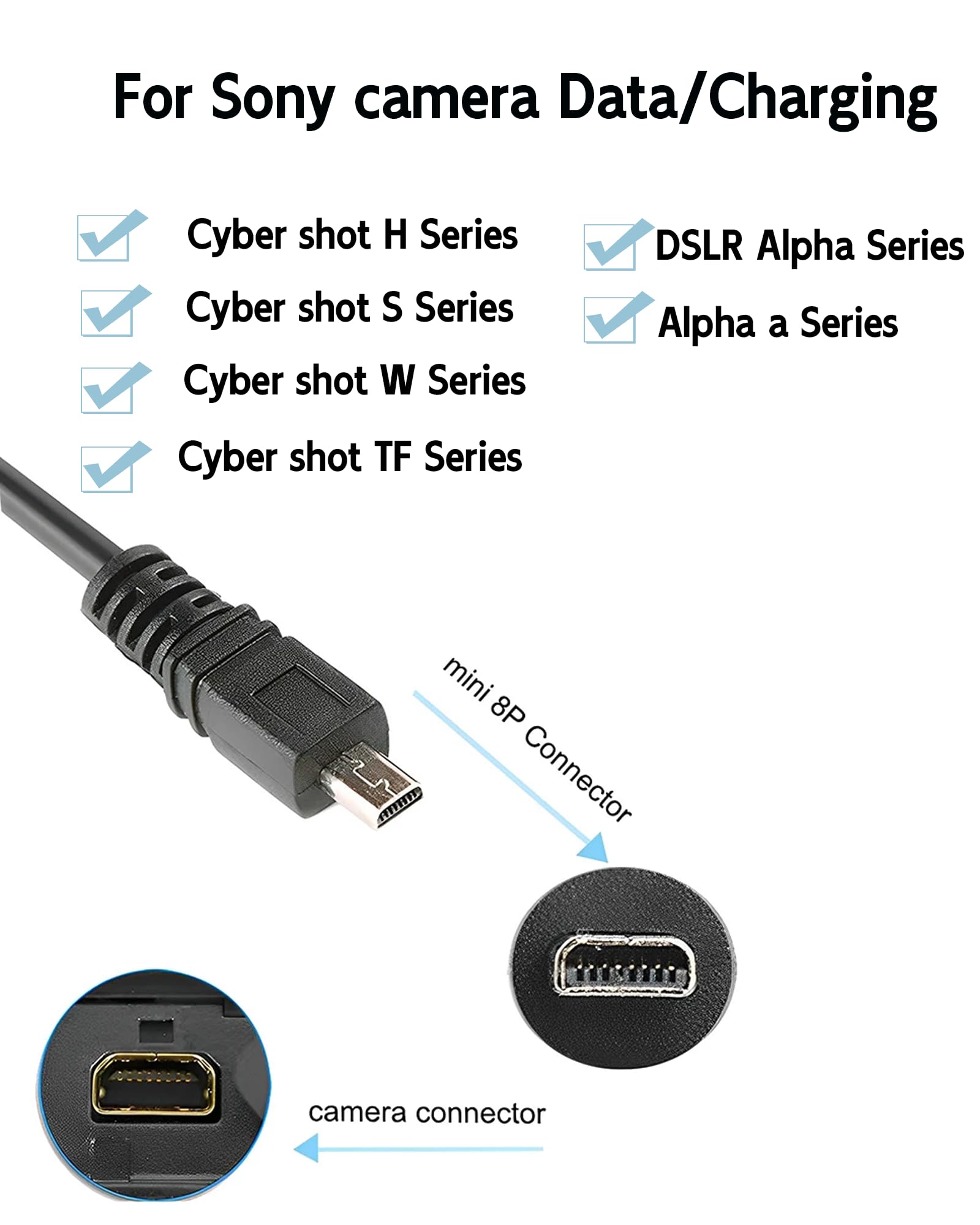 Cable USB para cámara Sony