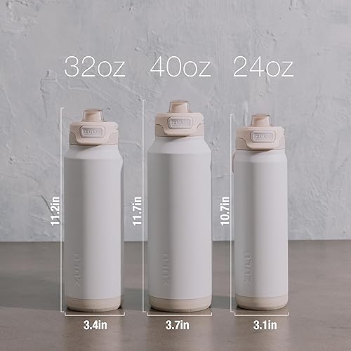Miniatura 6 de ZULU Powerfill Pro - Botella de agua de acero inoxidable de 24 onzas con tapa de llenado rápido, de metal aislado al vacío de triple pared, tapa de