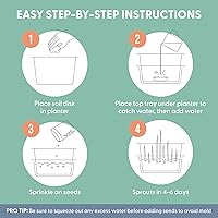 Vista 5 de Kit de cultivo de césped para gatos de The Cat Ladies - Semillas orgánicas, tierra y envases libres de BPA (sin OGM) - Todas nuestras semillas son