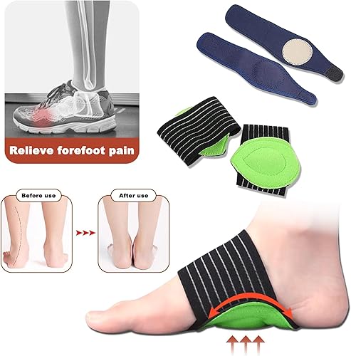 Miniatura 6 de Plantillas para dolor de arco para fascitis plantar, plantillas de soporte de pie de arco alto, inserciones de zapatos para mujeres y hombres,