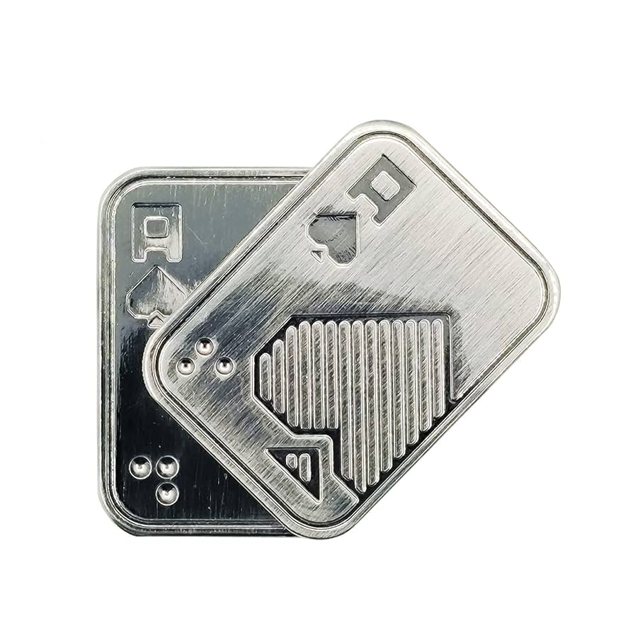 Amazon | 金属トランプ、スライド式おもちゃを押して、ストレス