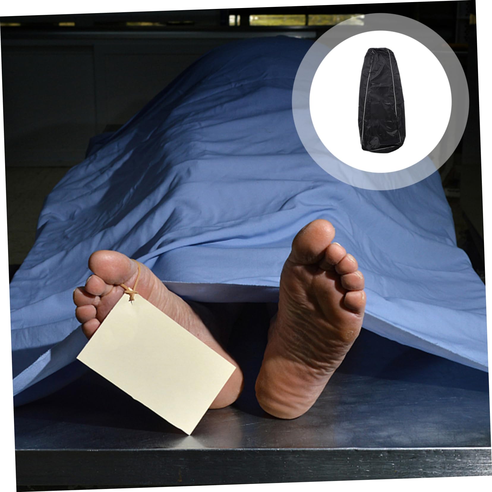 Paquet Mortuaire en Tissu Pvc Noir pour Transport de Corps