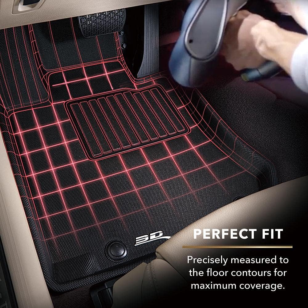 3D MAXpider Custom Fit Kagu Floor Mat (Black) Compatible with Kia Sorento 2021-2026 - Front Row