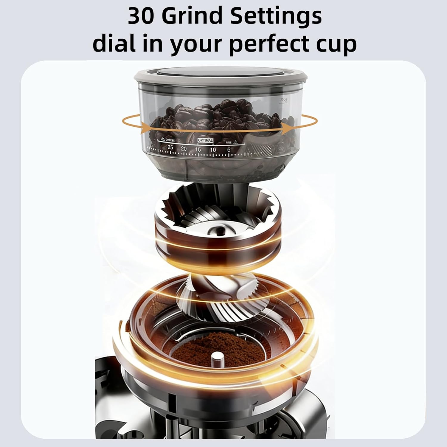 (2026 Upgrade) 15 Bar Espresso Machine with Built-in Anti-Clog Coffee Grinder, Expresso Coffee Machines with Milk Steam Wand/Frother/Tamping Tools,Espresso Maker with Grinder for Lattes-Almond