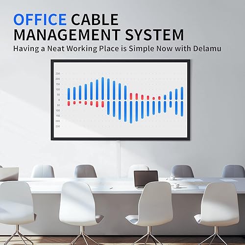 Miniatura 7 de Embellecedor para cable para un solo cable, cubierta de cable, cubrecables de PVC, canal para cable para ocultar un solo cable de alimentación, como