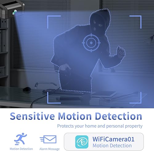 Miniatura 5 de Mini cámara inalámbrica 1080P HD Pequeña Cámara inteligente WiFi House Micro House Niñera Cams alimentado por batería con visión nocturna clara