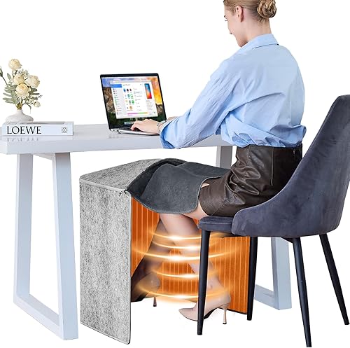 Miniatura 2 de Calentador para debajo del escritorio, pies y piernas, calentadores de espacio portátiles personales, silenciosos, pequeños para oficina, hogar, uso