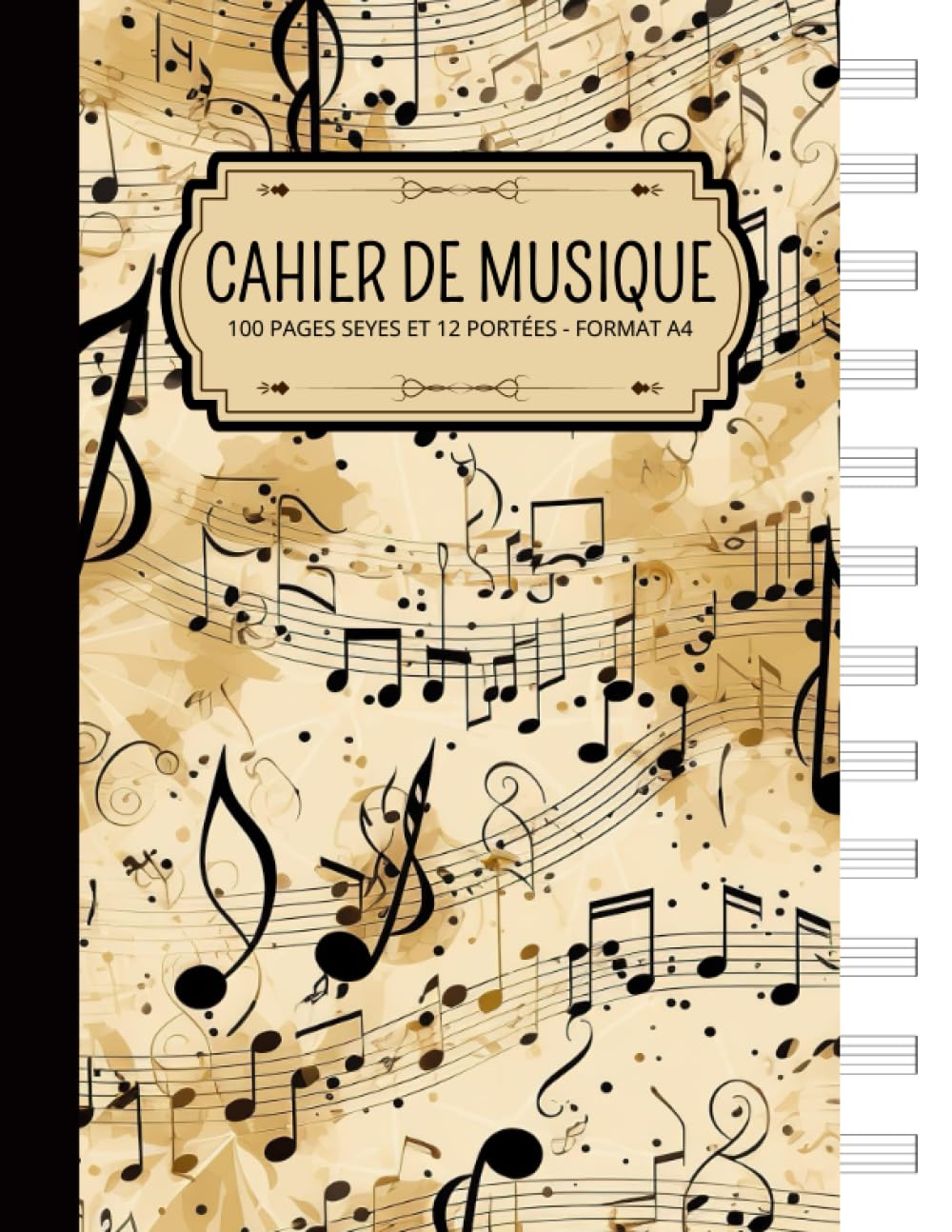 Cahier De Partitions Musique - 100 Pages Grands Carreaux Seyes A4 - Parfait Pour Solfège Et Composition