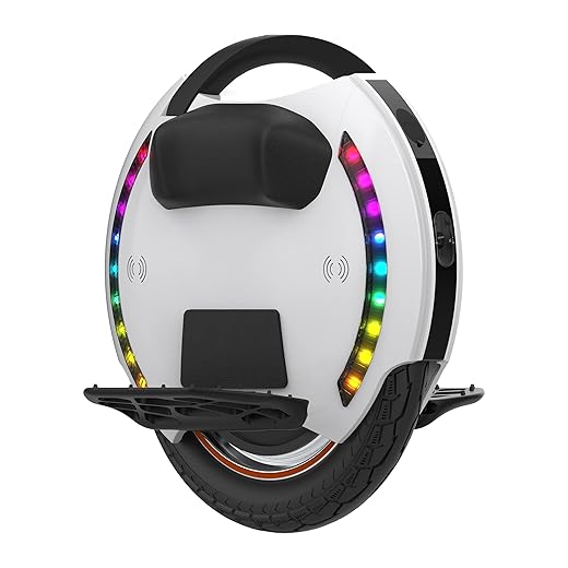 KINGSONG Gyroroue Electrique KS-14D 420 Wh, Adulte,Blanche, Moteur 800W, Autonomie jusqu'à 40km, bridée 25km/h, Pneu Gonflable 14", Haut-Parleur et Bluetooth