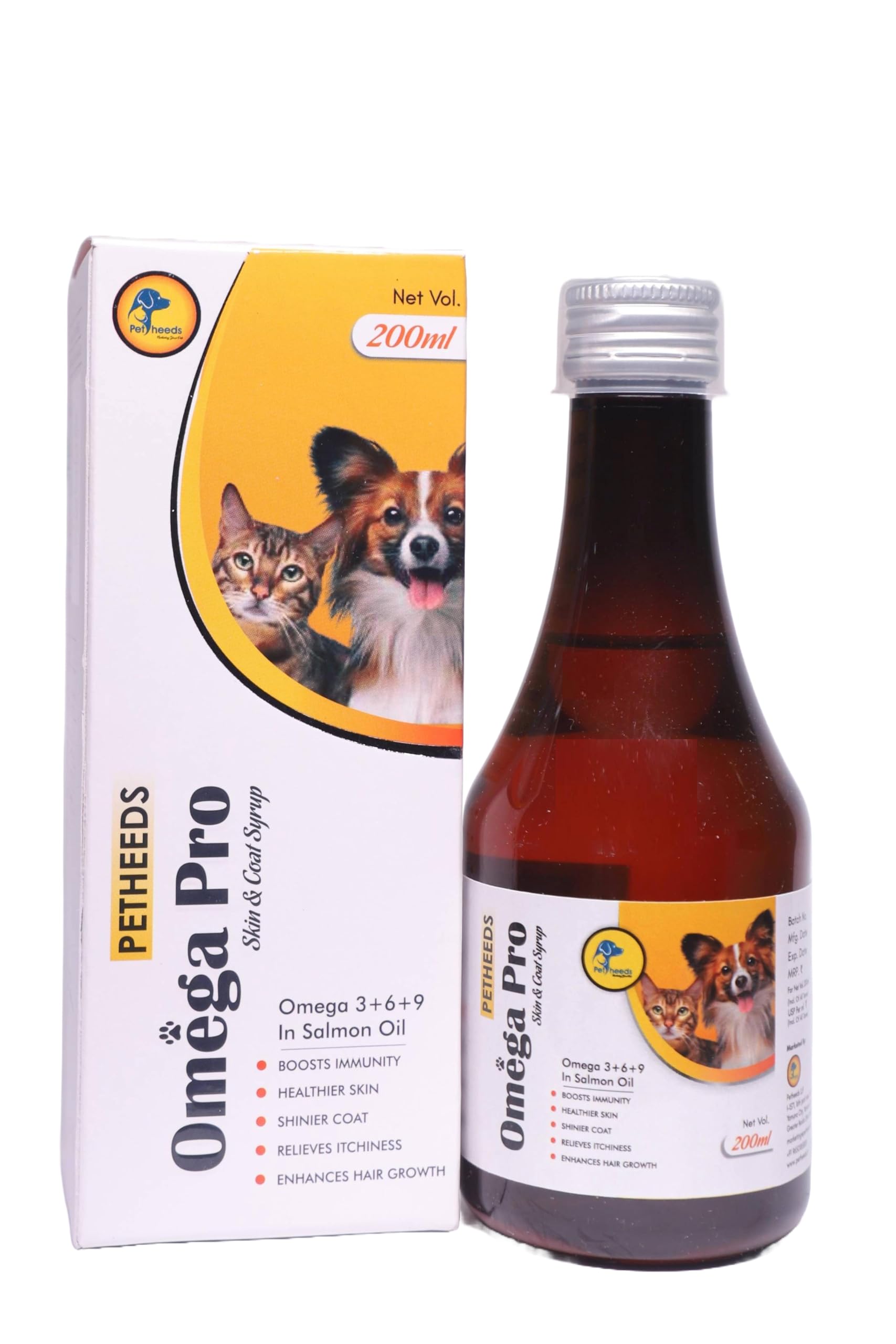 See full amazon price history chart for PETHEEDS Omega Pro Syrup | Omega 3 6 9 Salmon Oil Supplement for Dogs and Cats | Improves and Promotes Healthy Skin, Coat, Joint Function | Rich in Essential Vitamins & Minerals, 200ml (Pack of 1) PETHEEDS Omega Pro Syrup | Omega 3 6 9 Salmon Oil Supplement for Dogs and Cats | Improves and Promotes Healthy Skin, Coat, Joint Function | Rich in Essential Vitamins & Minerals, 200ml (Pack of 1) (B0CXPV7SHZ) Amazon Price History, Amazon Price Tracker
