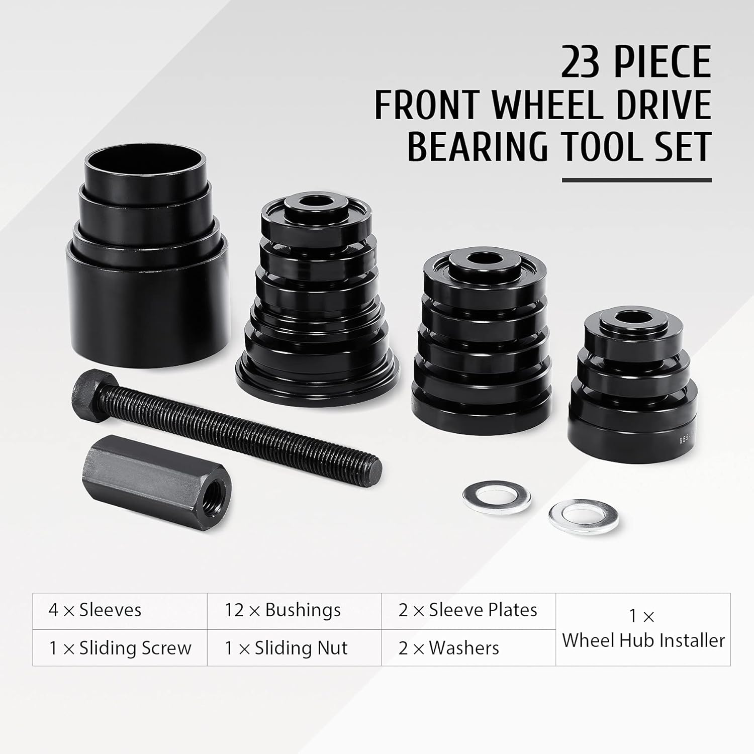 Free Shipping Offer Orion Motor Tech 23-Piece FWD Front Wheel Drive Bearing Adapters Press Kit Puller Set Replacement Installer Removal Automotive Mechanics Tool Kit Greatest Product Orion Motor Tech 23-Piece FWD Front Wheel Drive Bearing Adapters Press Kit Puller Set Replacement Installer Removal Automotive Mechanics Tool Kit
