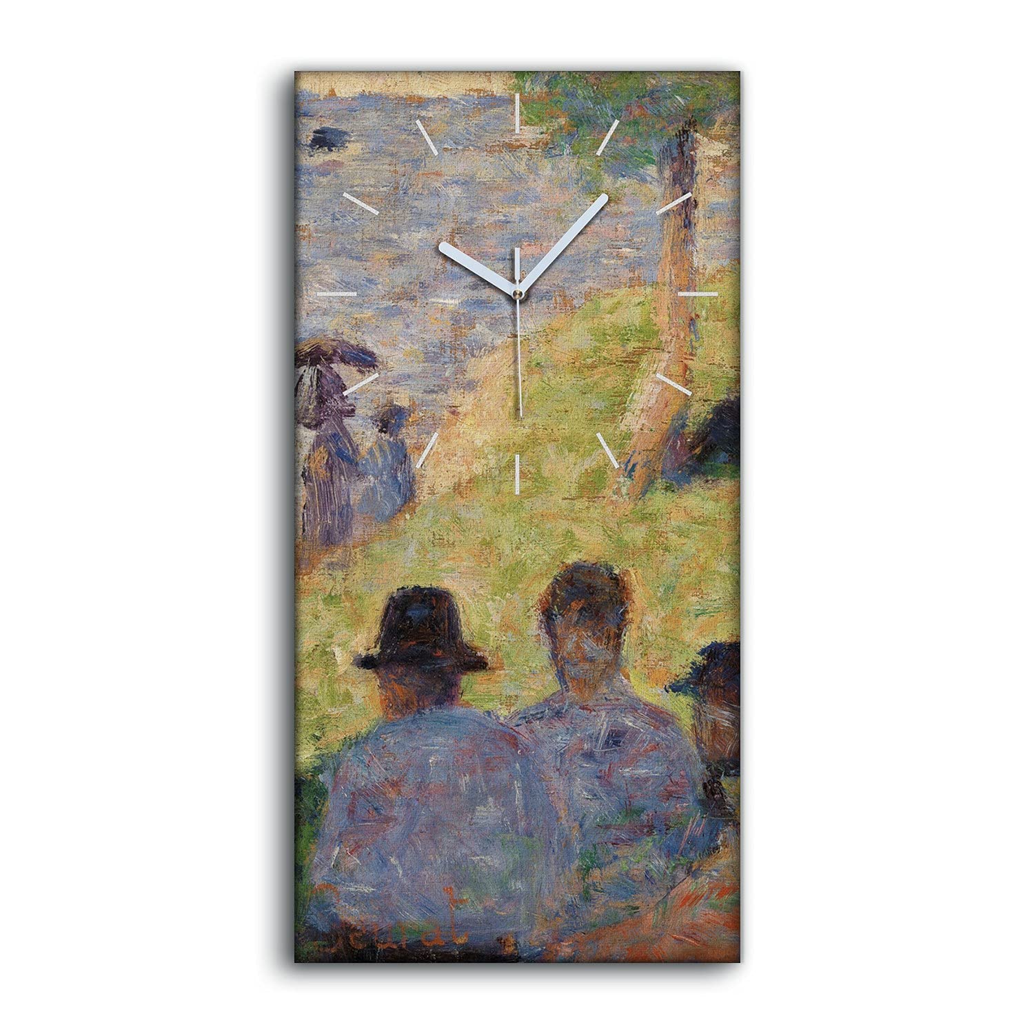 Image art moderne Un Dimanche à la Grande Jatte horloge sur toile de qualité